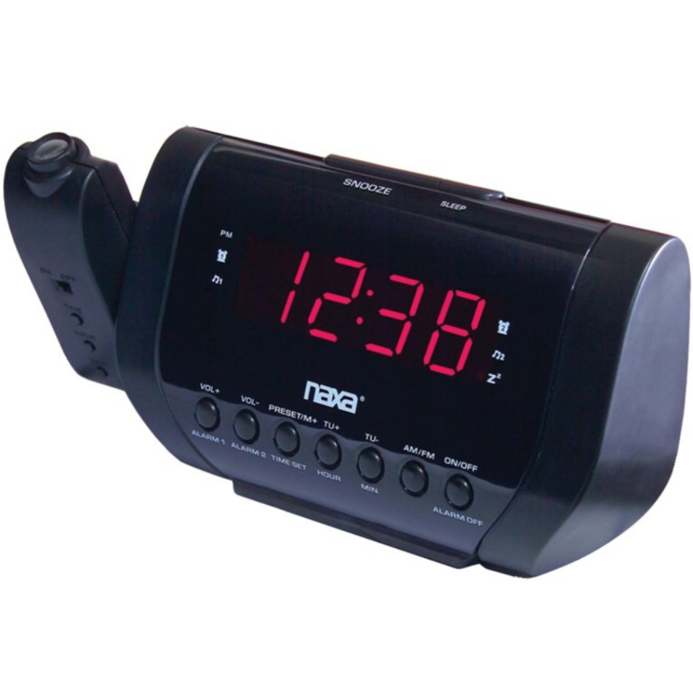 NAXA - Projection Dual Alarm Clock Radio.Item#: NRC-173
